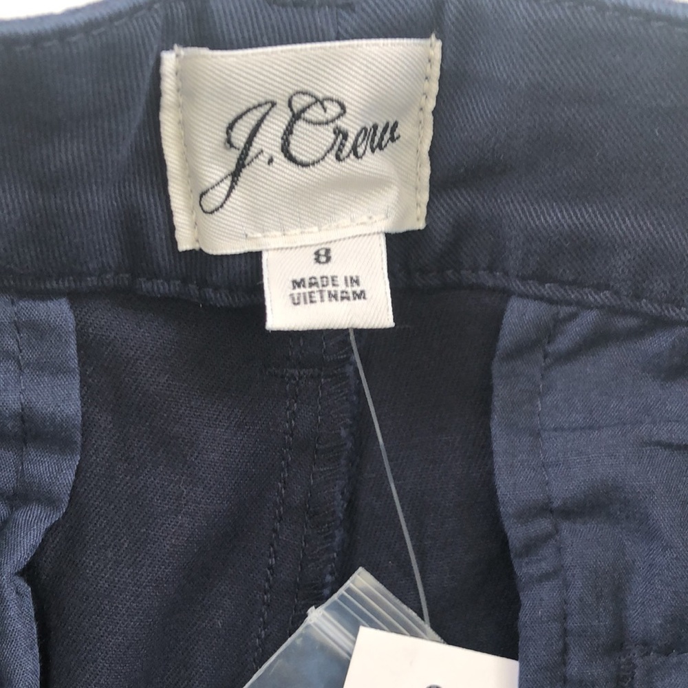 J. Crew Navy Cotton Blend Shorts sz 8 - Picture 3 of 3